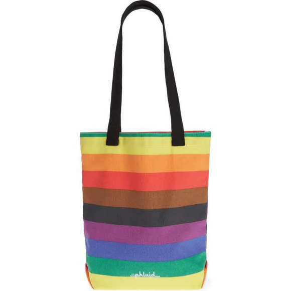 Rainbow Tote Bag Gay Pride Rainbow Tote Shoulder Straps Tote Bag Canvas LBGTQ - Picture 1 of 7